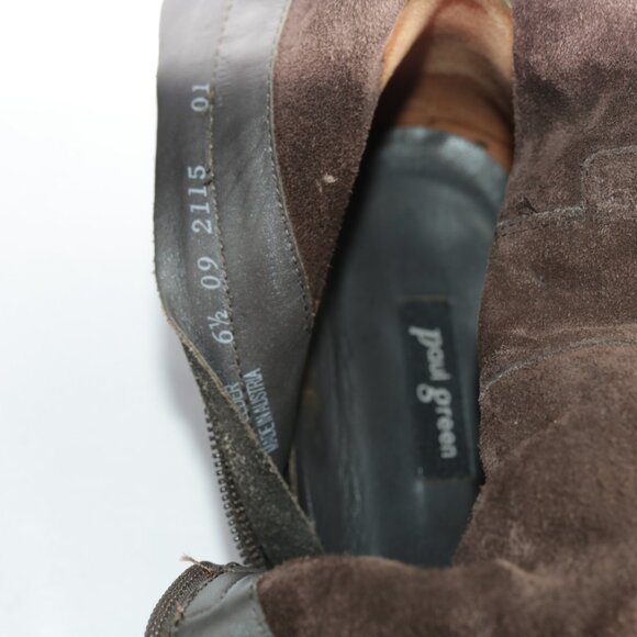 Paul Green Womens Carrie Boots Size 9  Brown Suede Bootie Double Buckle Low Heel - Picture 10 of 12
